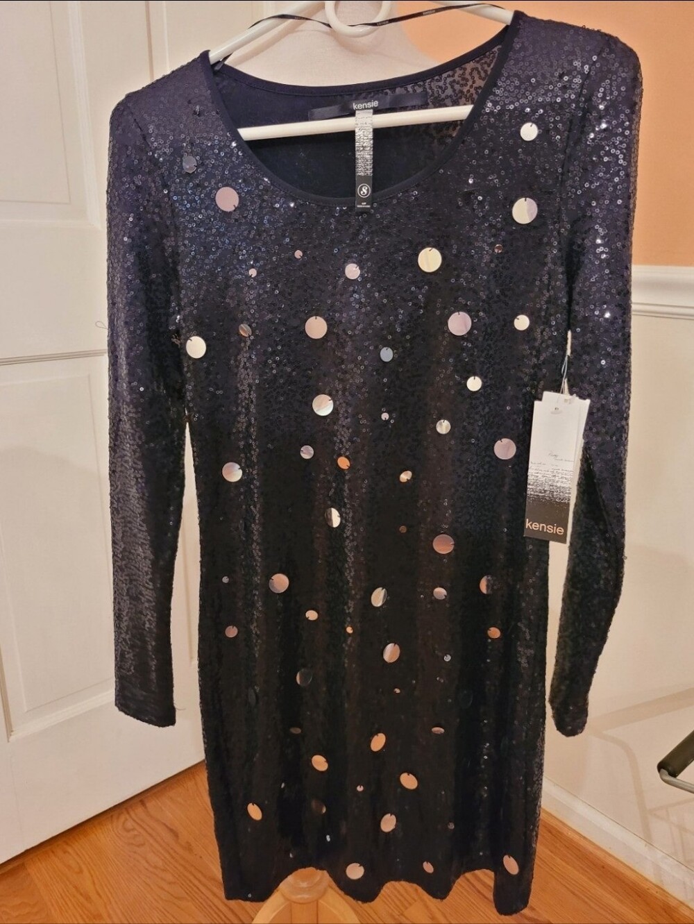 NWT Kensie Black Sequin Bodycon Small Dress
